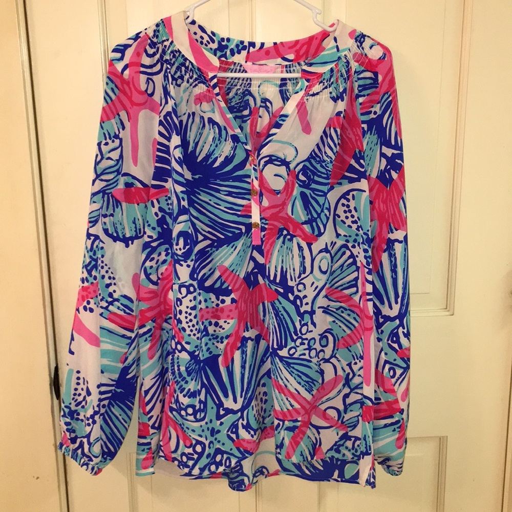 Lilly Pulitzer Elsa top, she sells seashells